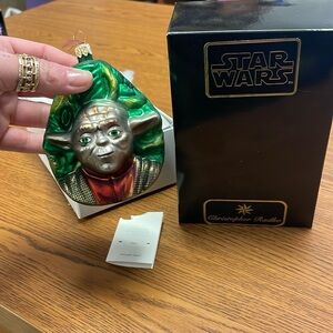 VTG CHRISTOPHER RADKO YODA STAR WARS ORNAMENT